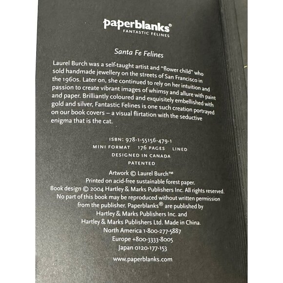 VTG 2004 Laurel Burch “Fantastic Felines” Hardcover Journal Paperblanks Notebook - Picture 5 of 7